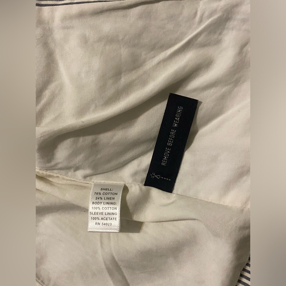 Women’s Banana Republic Blue Pin Stripe White Blazer Jacket 2P - Picture 6 of 12